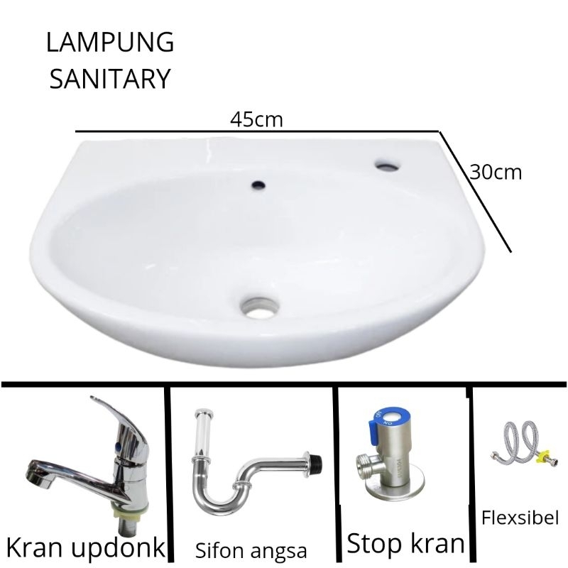 Wastafel Set Toto LW246J Komplit Set/ Westafel LW 246J