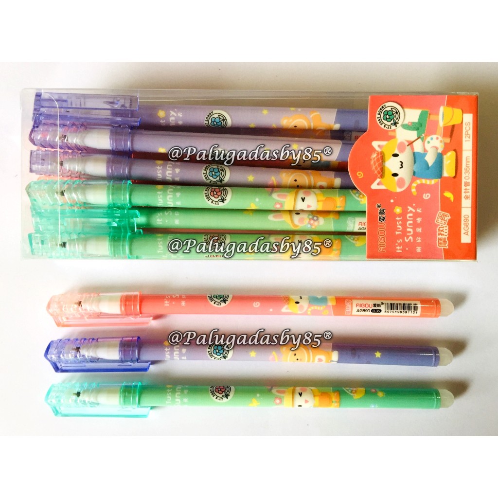 

(1 Biji) Erasable Gelpen AIGOU AG887 AG888 AG890 Gel Pen Hitam / Erasable Gel Pen Pulpen Bisa Dihapus Aigou / Erasable Aigou / Aigou AG 888