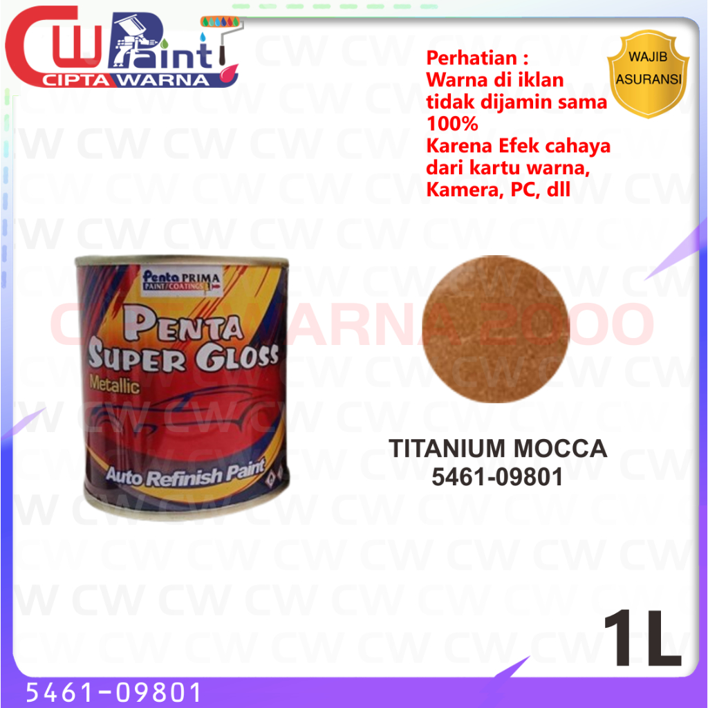 Cat Penta Super Gloss Metalic Warna Titanium Mocca 5461-09801 200gram 1Kg