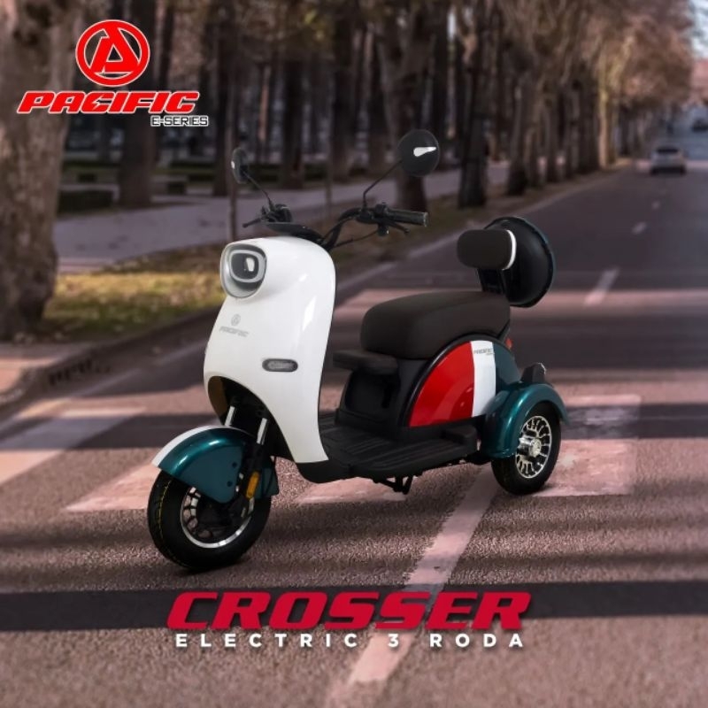 Sepeda Listrik Roda 3 PACIFIC CROSSER Terbaru 650 Watt Garansi Resmi