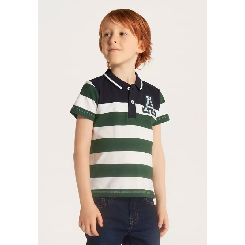 Juniors Kids Polo Shirt Army Green for Boy