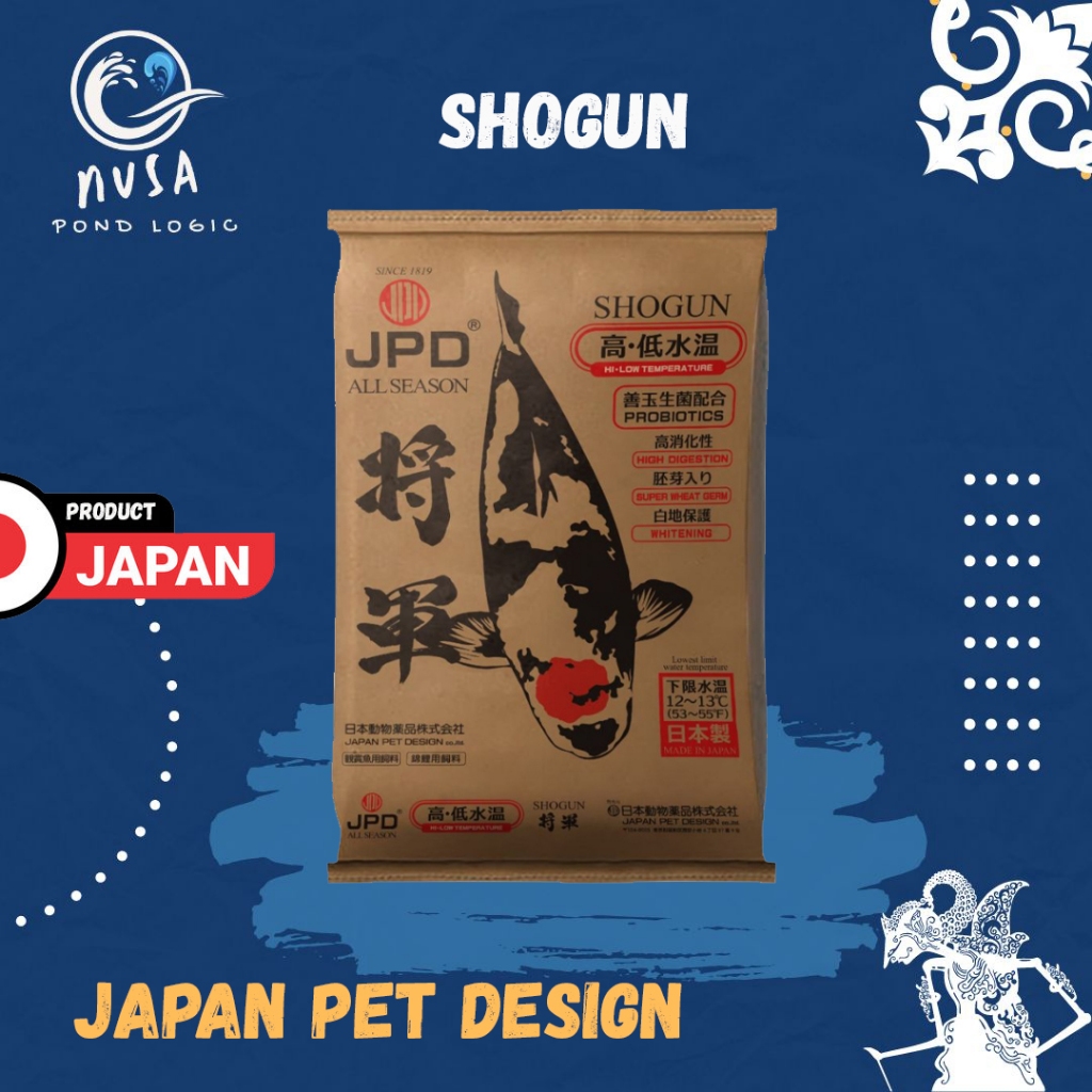 Pakan Koi JPD Shogun Wheatgerm 1kg Repack Makanan Ikan Koi Japan