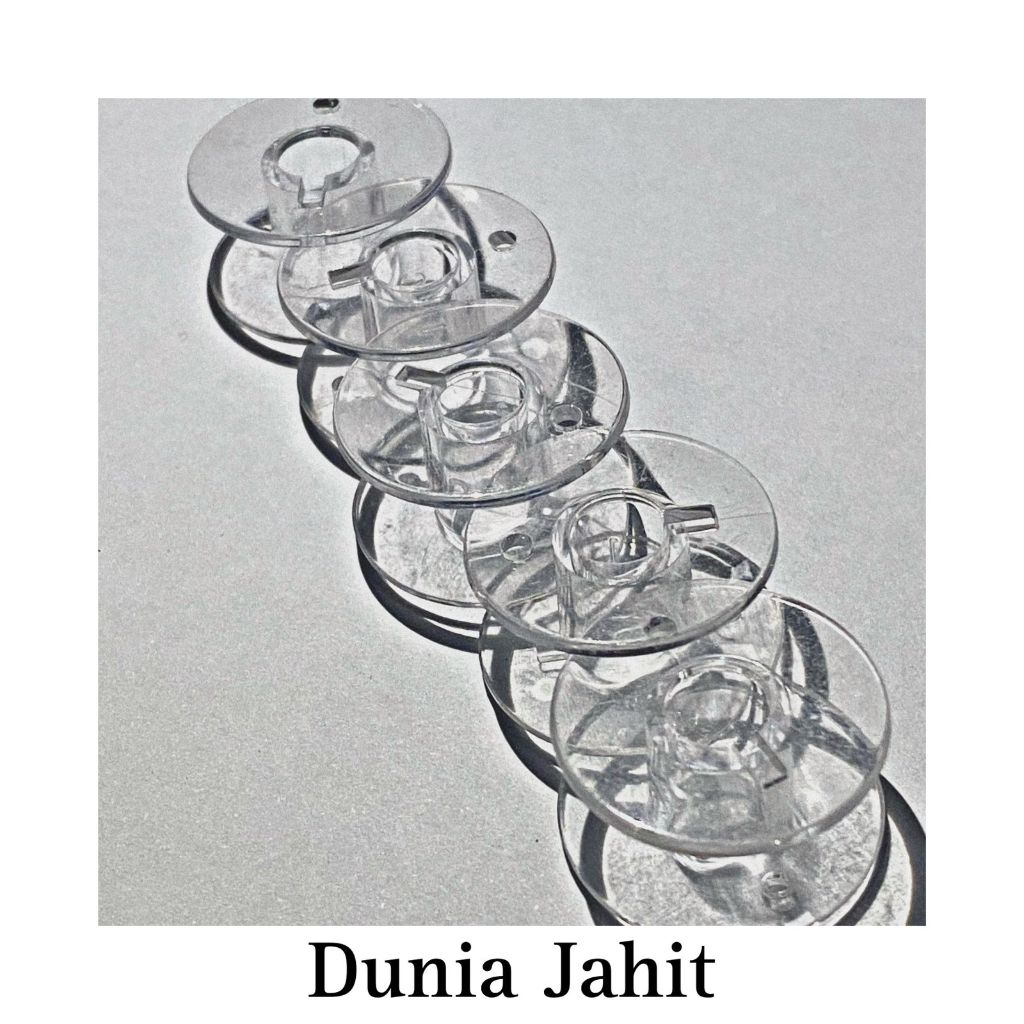 Spul Tradisional Plastik Bening Mesin Jahit Jadul / Portable