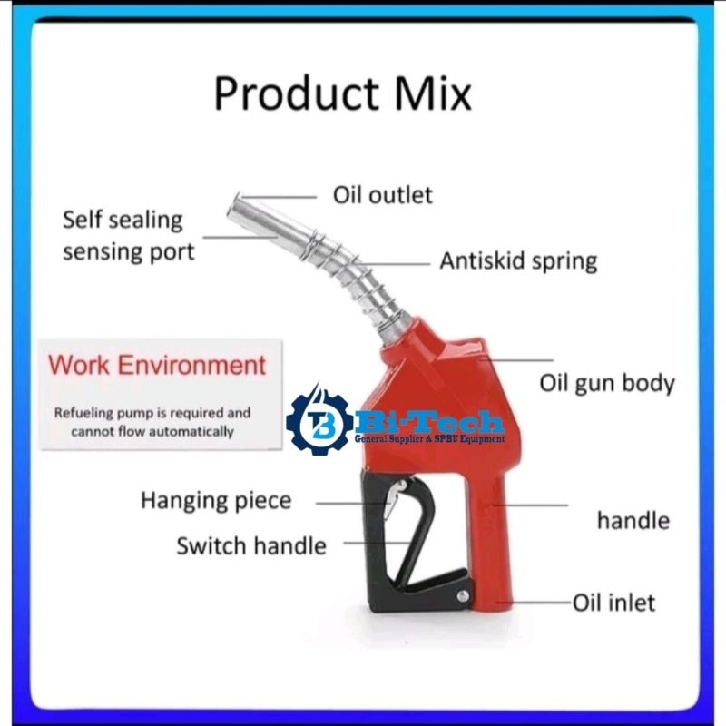 Nozzel atau Nozzle atau Nosel Nossel otomatis atau manual Pertamini Pom Mini