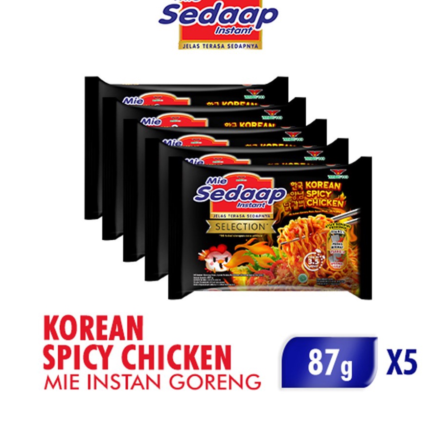 

Kode BCH894 Sedaap Mie Instan Korean Spicy Chicken Bag 87 gr x5