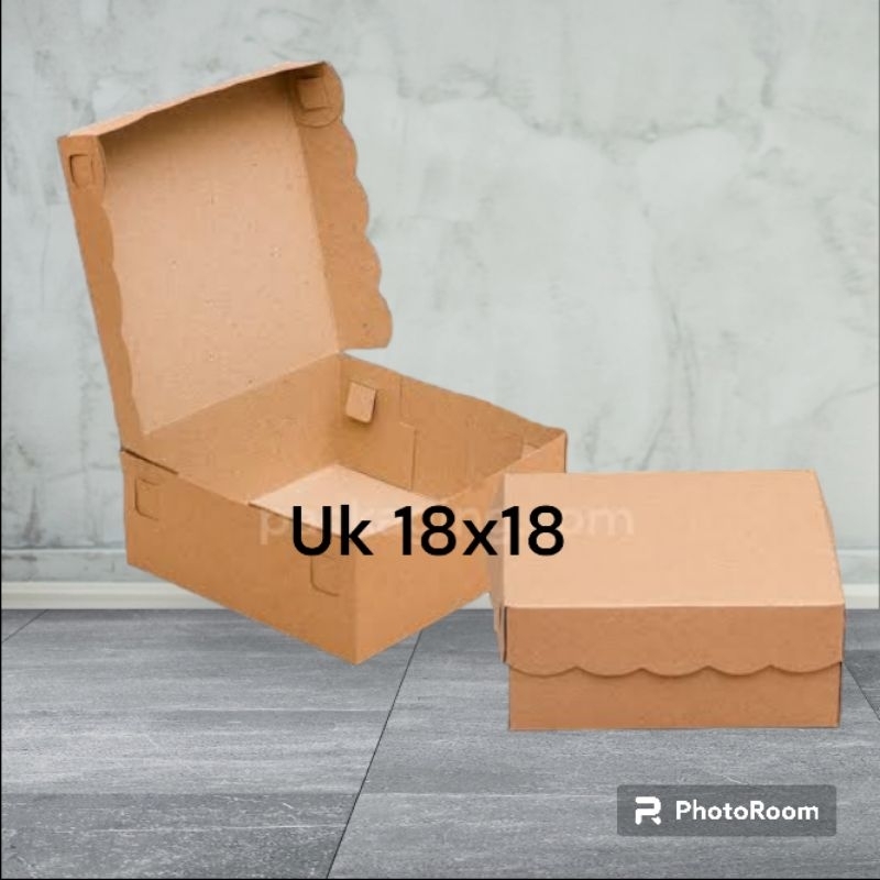 [ Isi 20 ] Dus Nasi Coklat Kardus Kraft Uk 18/20/22