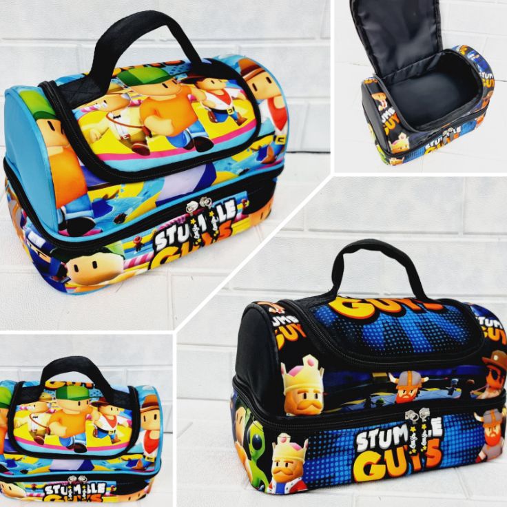 Diskon Tas Bekal Lunch Bag 2 Tingkat STUMBLE GUYS - RAINBOW FRIENDS - ROBLOX - MINECRAFT