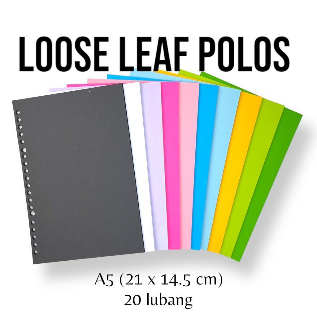 

Loose Leaf A5 Polos Warna 80 gsm isi 25 lembar kertas binder