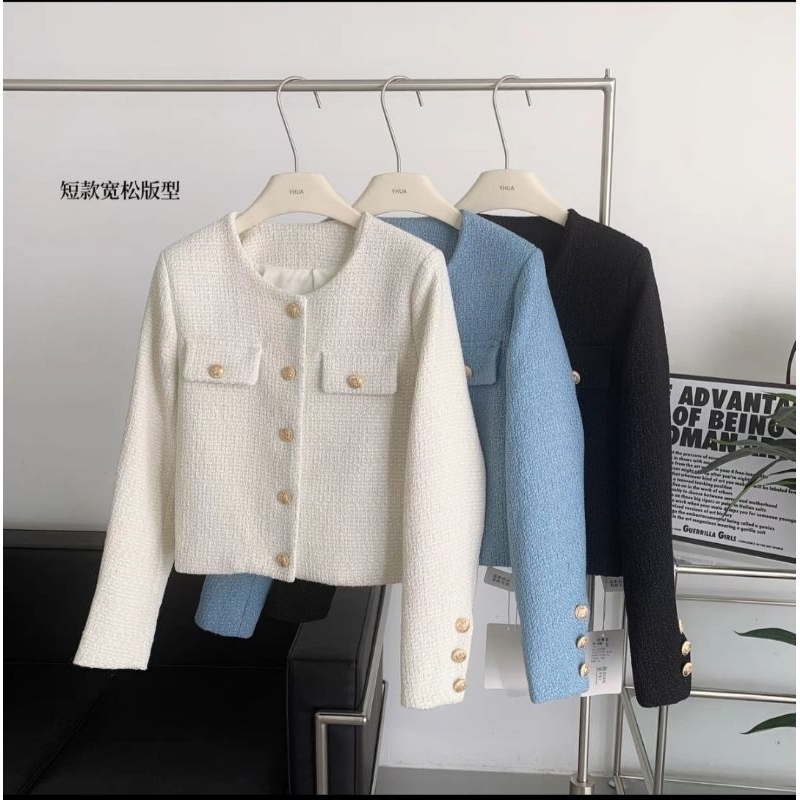 VN AKEMI TWEED BLAZER BASIC / PREMIUM OUTER CARDIGAN TWEED