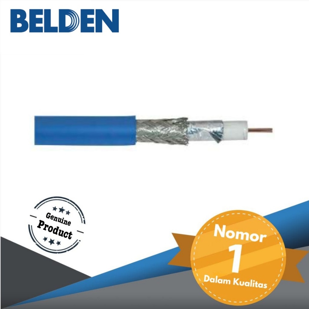 Belden 1694a coaxial Cable RG6 18 AWG Original - Biru 100 meter