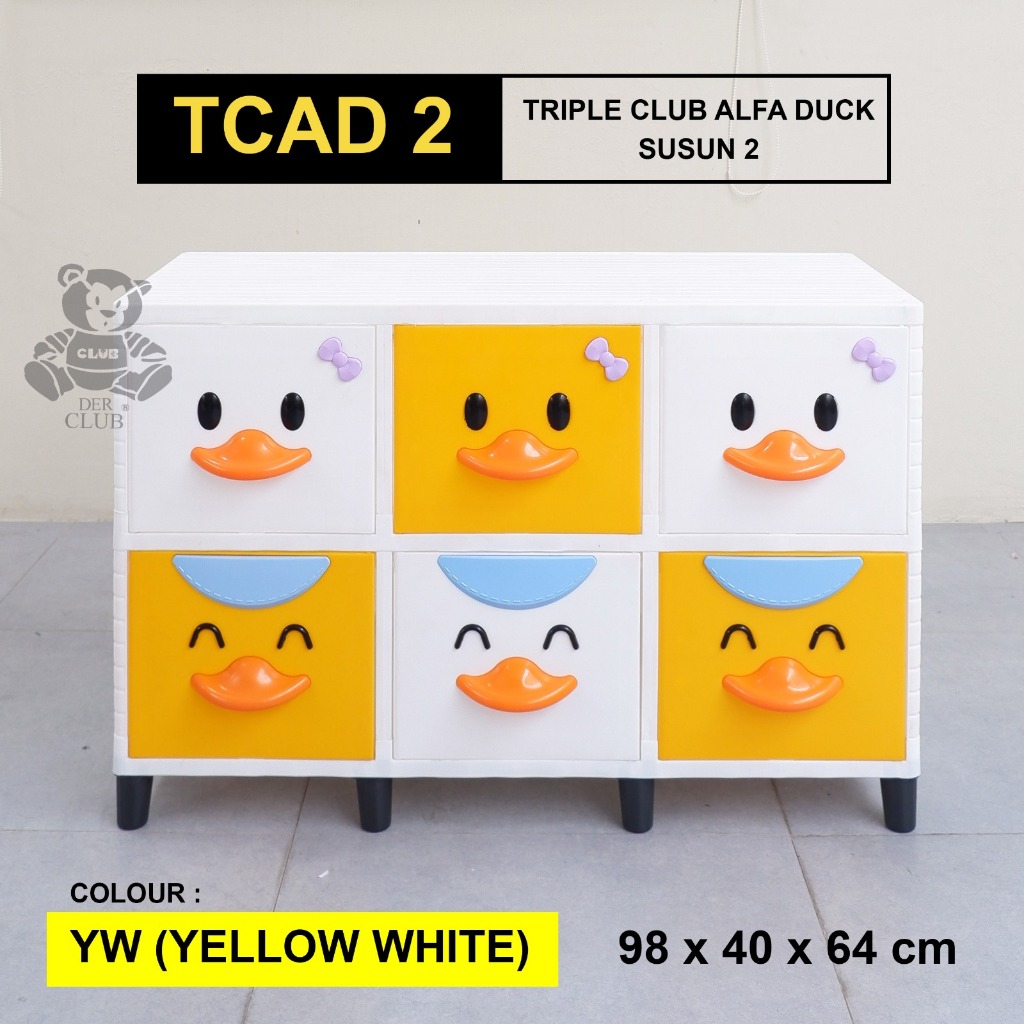 Lemari plastik Club triple susun 2 lemari club pintu 6