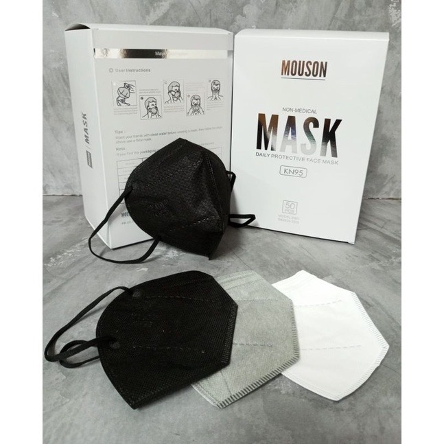 Masker KN95 BOX isi 50Pcs Emboss Mouson Original Box isi 50Pcs