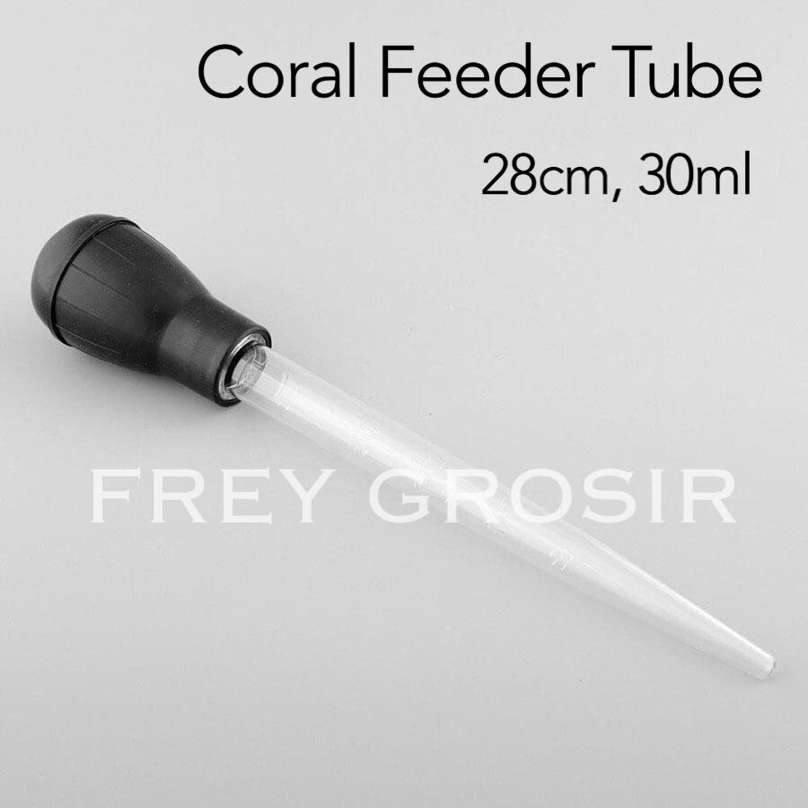 Coral Feeder Tube 28cm 30ml Turkey Baster Syringe Pipet Plastik Pump Pipet Besar Aquarium Ikan Cupan
