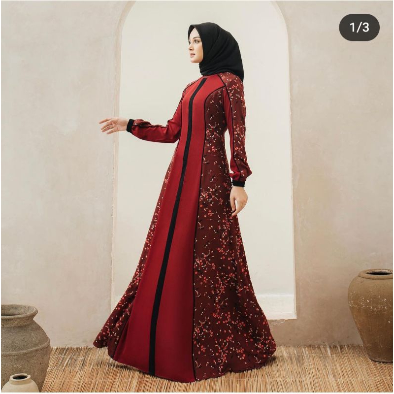 Canaka Dress Maroon marun by Madeira Original 100% Size XXL