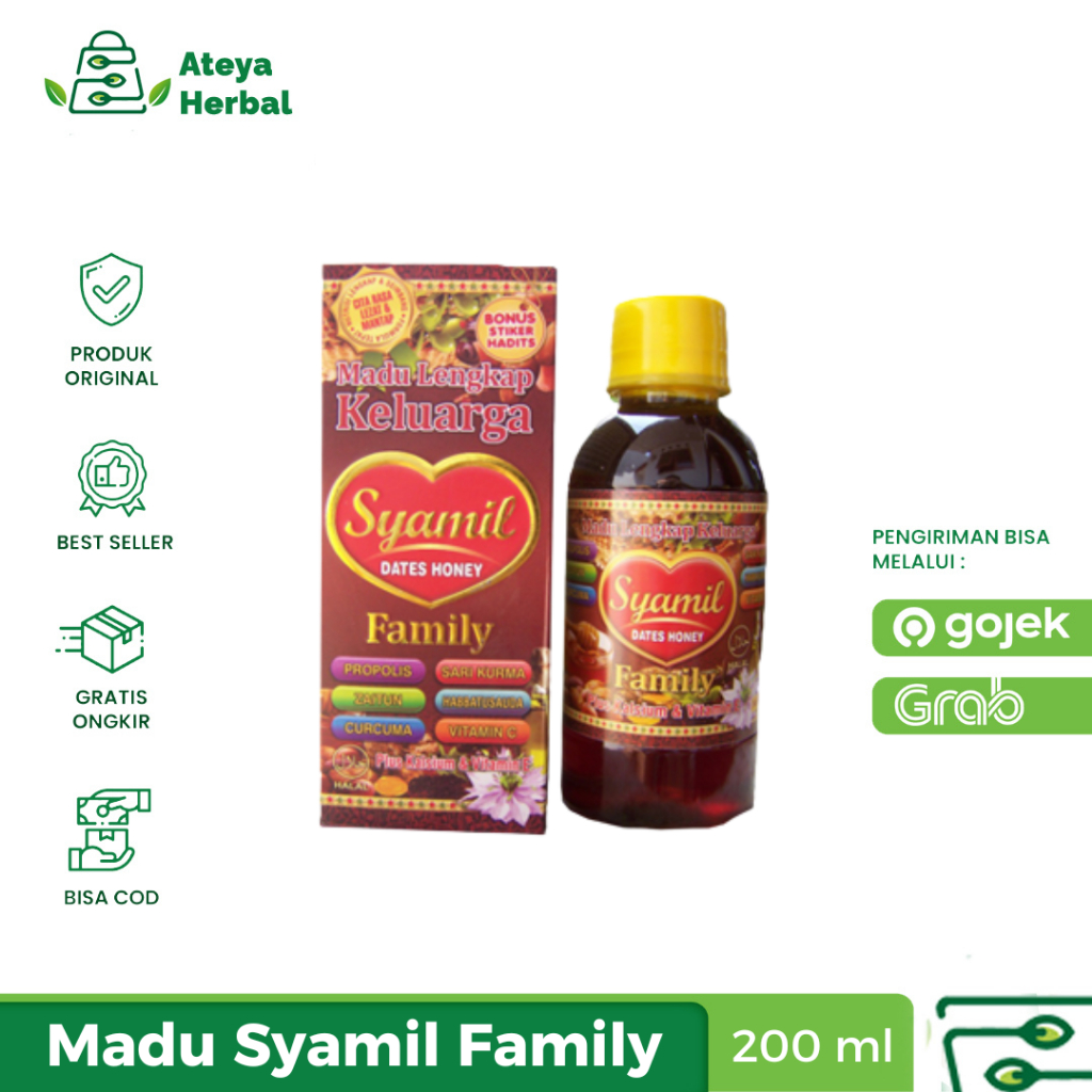 

Madu Syamil Family | Madu Sari Kurma Zaitun Propolis Kesehatan | 200ml