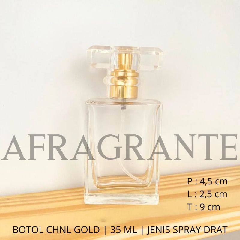 botol parfum chnl 30 ml spray gold drat- botol parfum mewah 30 ml- botol parfum kotak 30 ml- botol parfum isi ulang chanl 30 ml