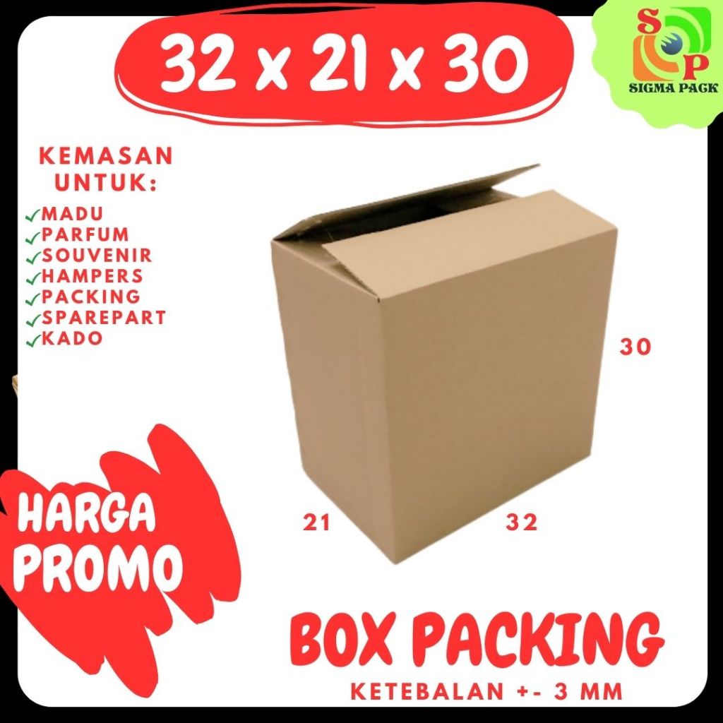 

Kardus 32x21x30 A1 box dus packing kotak kemasan karton pizza souvenir hampers sparepart minyak wangi