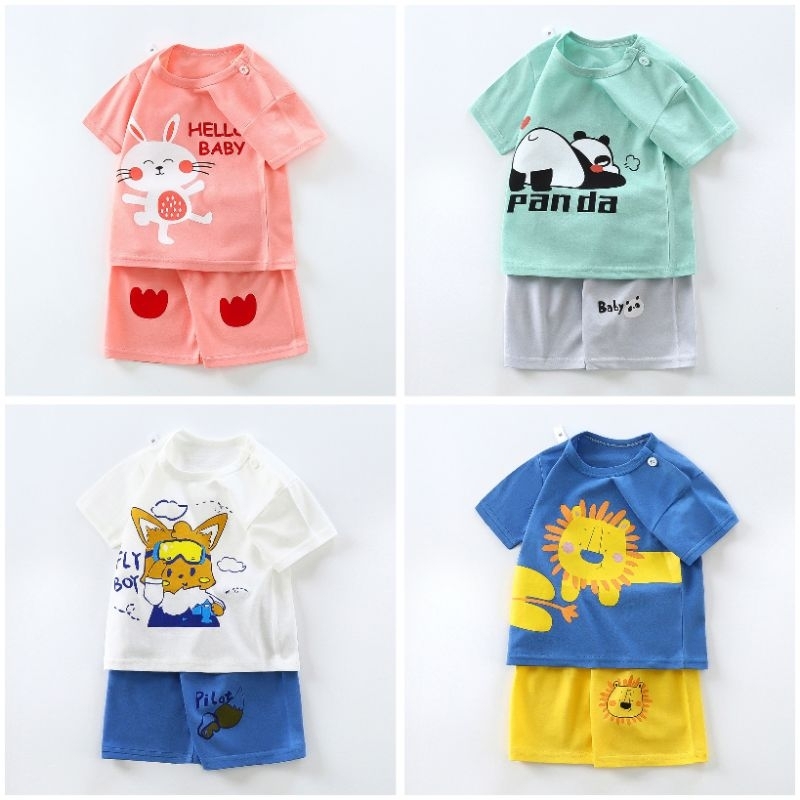 Setelan harian import baju setelan anak laki laki dan perempuan