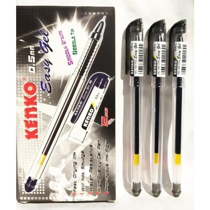 

Pulpen Kenko Easy Gell 0.5mm / Hitam dan Biru