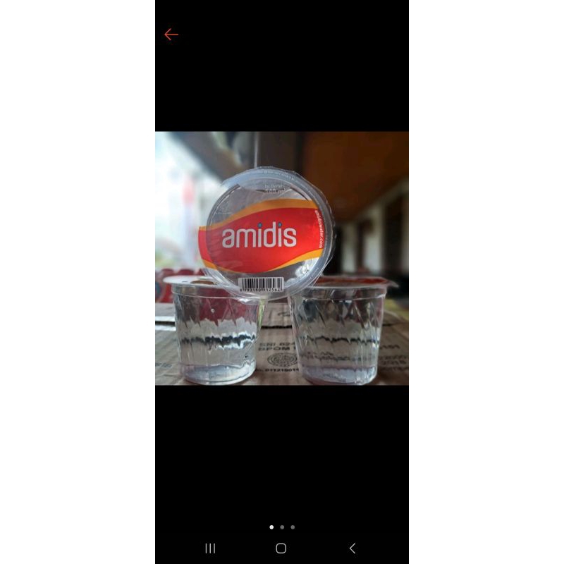 Amidis gelas / cup ukuran 140 ml isi 48