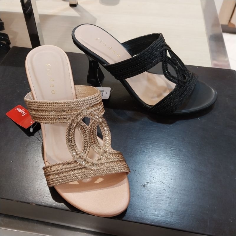 FLADEO sandal wanita pesta heels 7cm