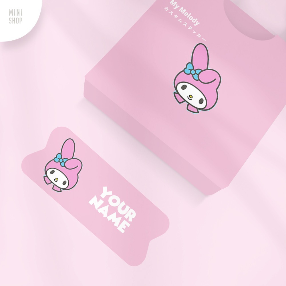 

Stiker Nama Custom Waterproof Sanrio My Melody