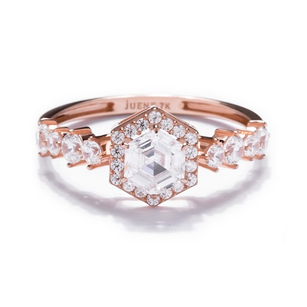 Cincin Emas 7k - Rilla Gold Ring - Sparkle &amp; Joy - Juene Jewelry