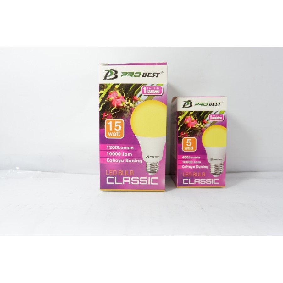 Lampu LED bulb classic15 Watt bohlam led cahaya kuning