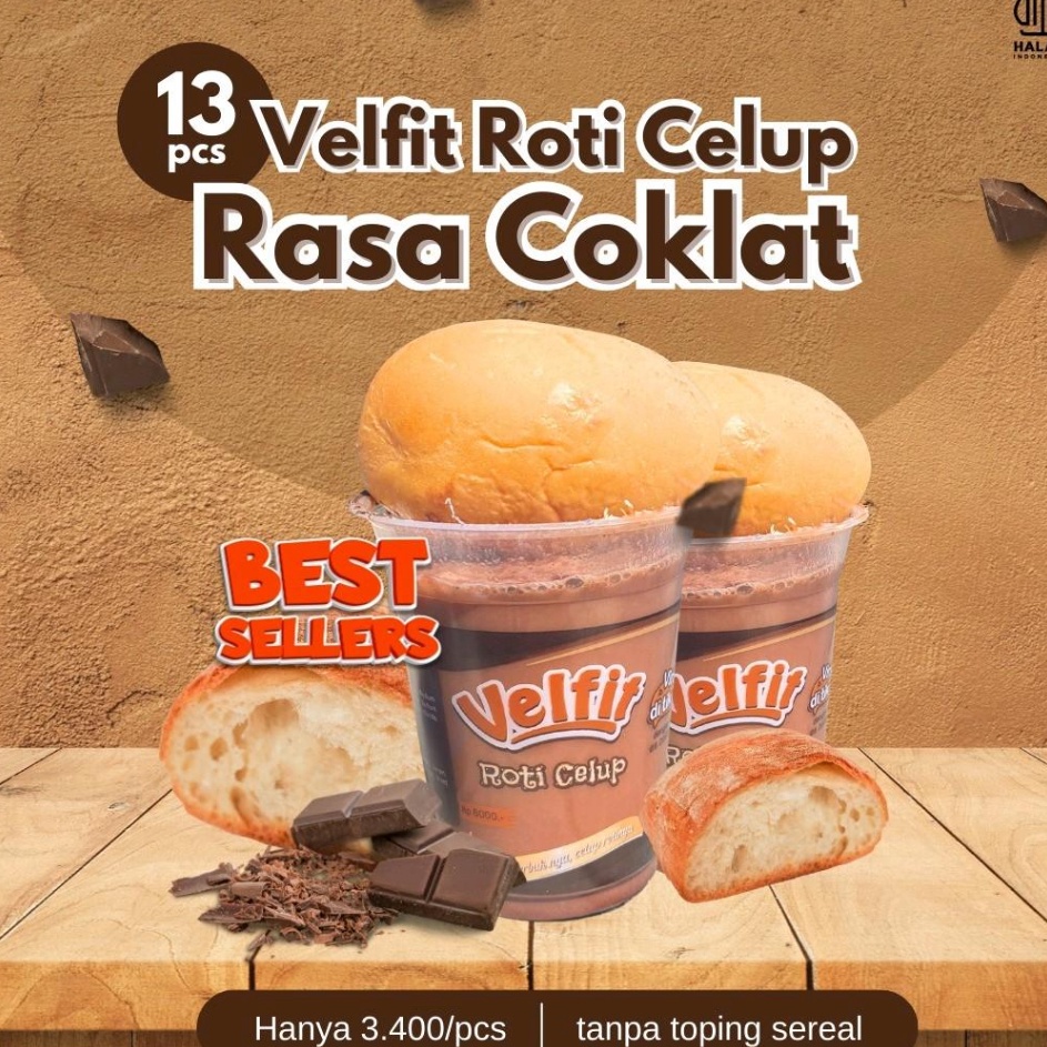 

↕Terbaru 1 DOS ISI 13 CUP ES ROTI CELUP VELFIT RASA COKLAT P39 ✹