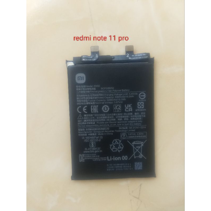 baterai redmi BN5E asli copotan
