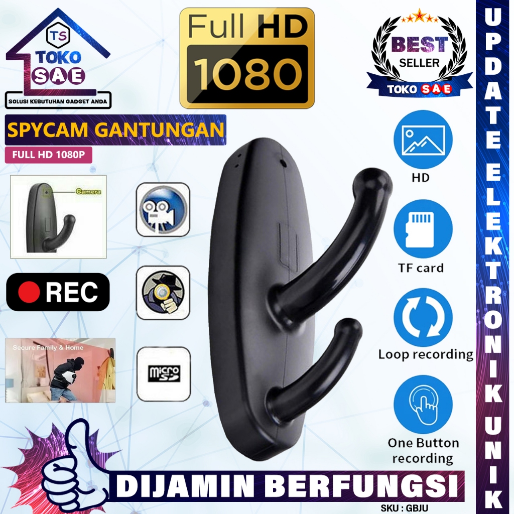 Kamera Pengintai CCTV Unik Non Wifi Tersembunyi Camera Clothes Hook Model Gantungan Baju Hidden Spyc