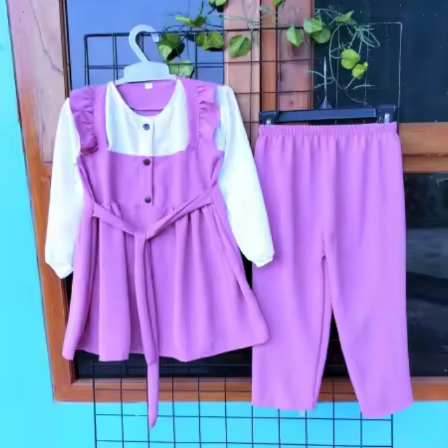 SETELAN TUNIK ANAK HAGIA/SETELAN ANAK BAHAN CRINKLE/SETELAN ANAK USIA 5-12 TAHUN