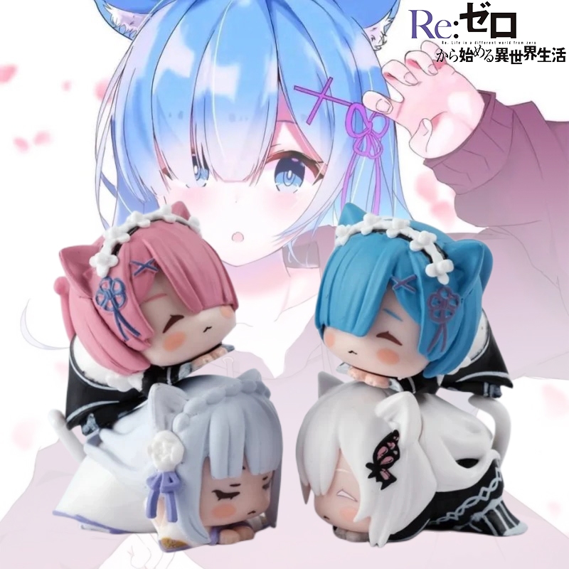 ACTION FIGURE RE ZERO REM RAM EMILIA MINIATUR KOLEKSI HOBI ANIME