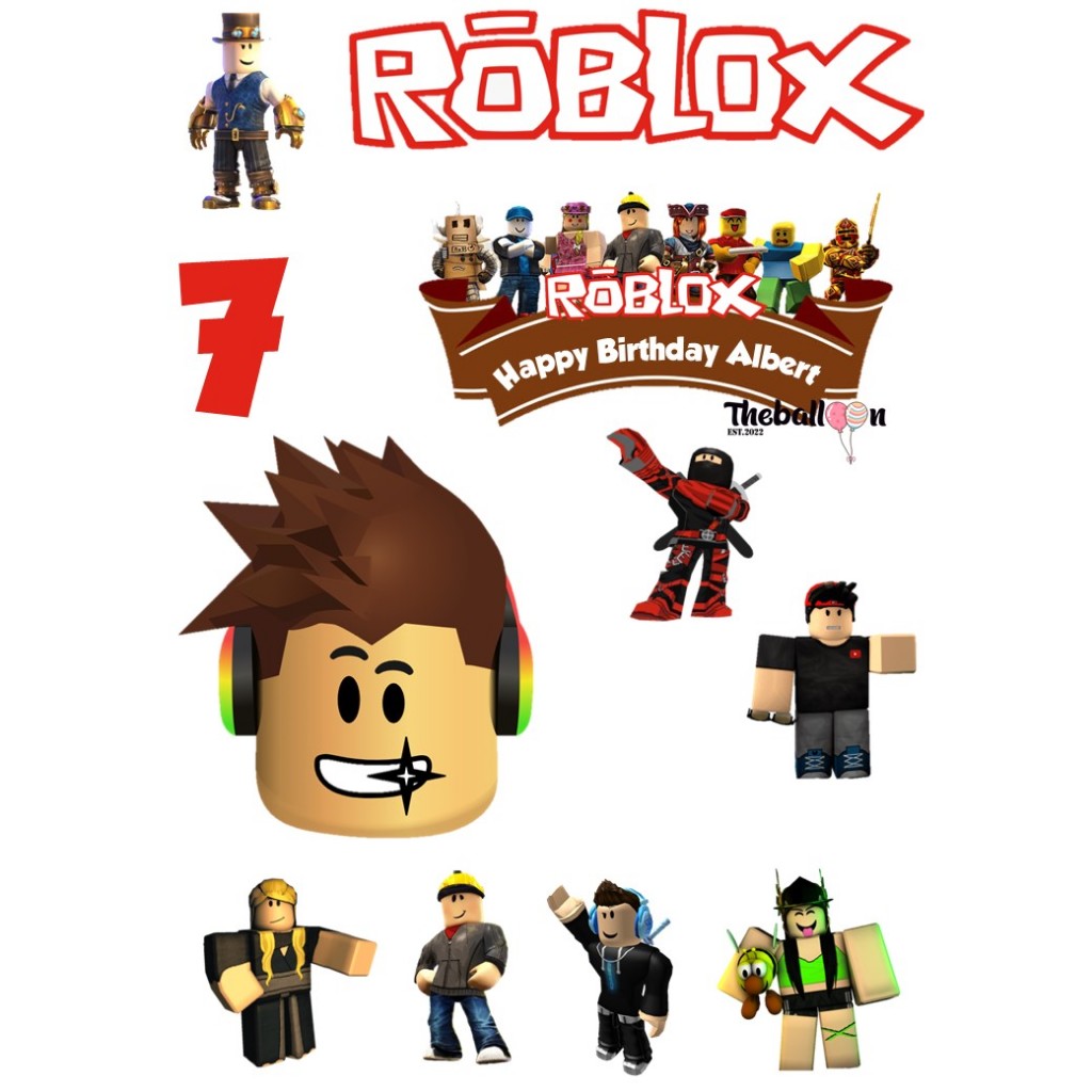 Topper Cake Roblox / Topper Cake Custom Nama Umur