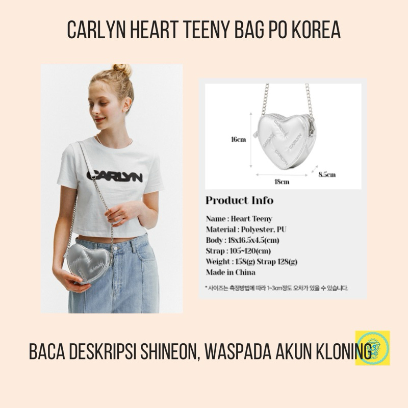 CARLYN HEART TEENY BAG ORI BACA DESKRIPSI