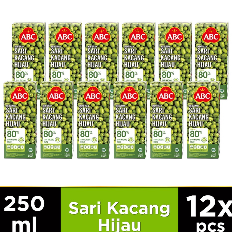 

Ready Stock ABC Minuman Sari Kacang Hijau 250 ml - Multipack 12 pcs