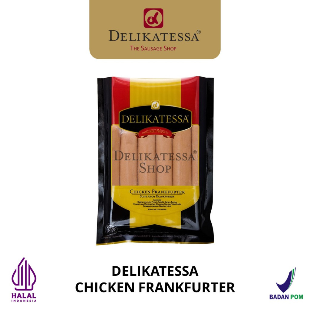 

Delikatessa Chicken Frankfurter 250grSosis Ayam Frankfurter Bakar Goreng Hotdog Horeca Premium Halal