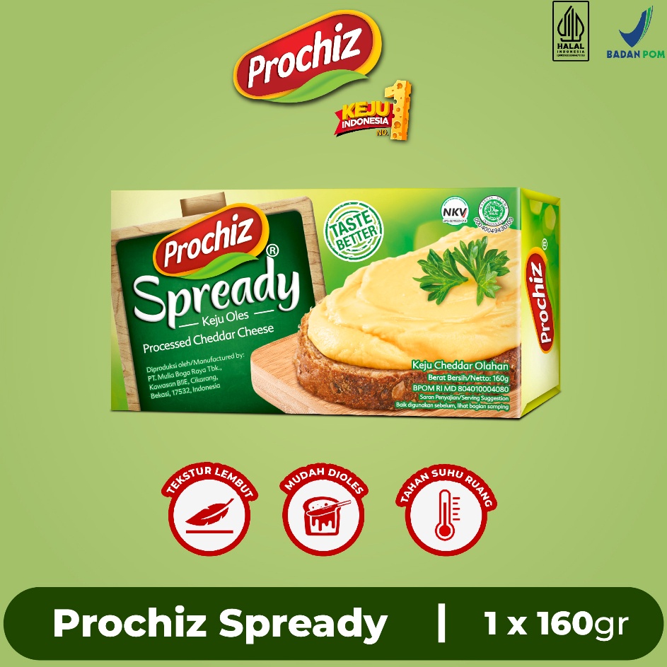 

modelTipe MXH502 Keju PROCHIZ Spready 160 gr