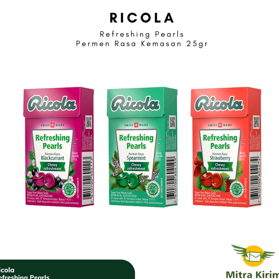 

Produk Keren Ricola Refreshing Pearl Permen Rasa Blackcurrant/Spearmint/Strawberry 25gr