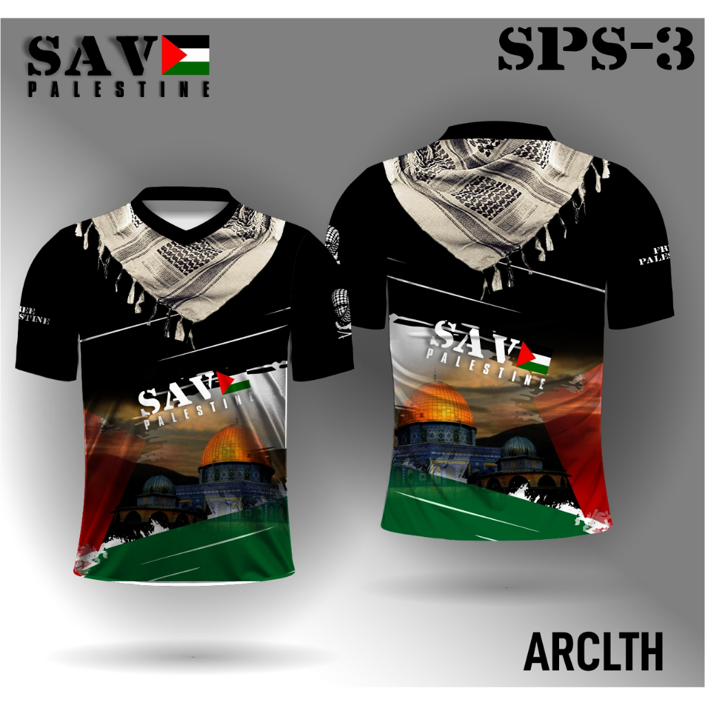 Jersey PALESTINA baju PALESTINA lengan pendek FREE PALESTINA