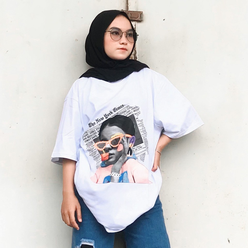 JINISO Kaos Oversize T-Shirt New York