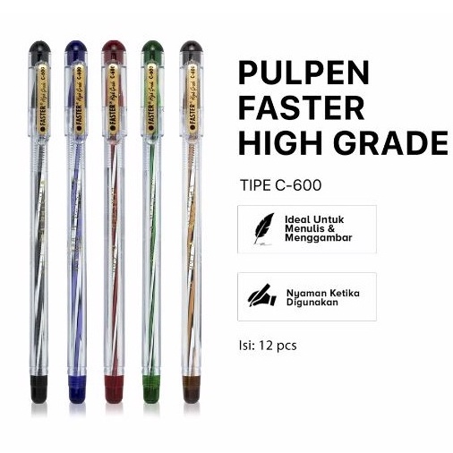 

[LSS] PEN FASTER C600 CABUT [LUSIN -12 PCS] 54