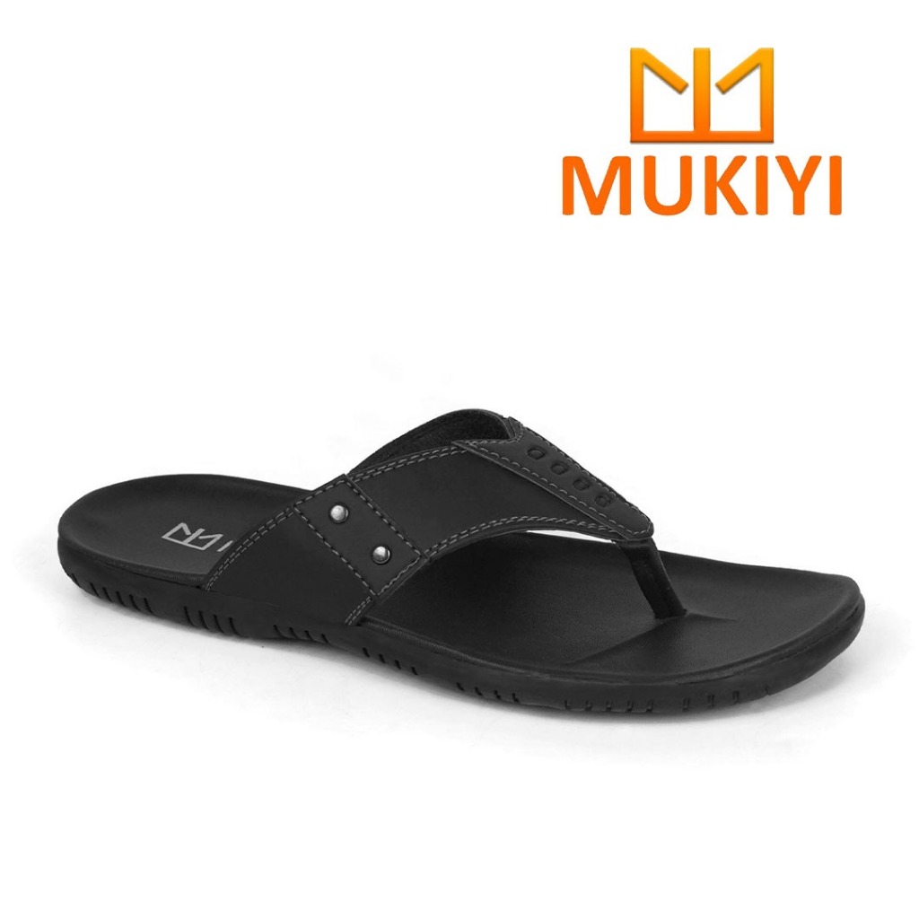 Sandal Pria Kulit Casual Kekinian Terbaru MK 15 Sendal Pria Cowok Selop Slop Anak Laki Laki
