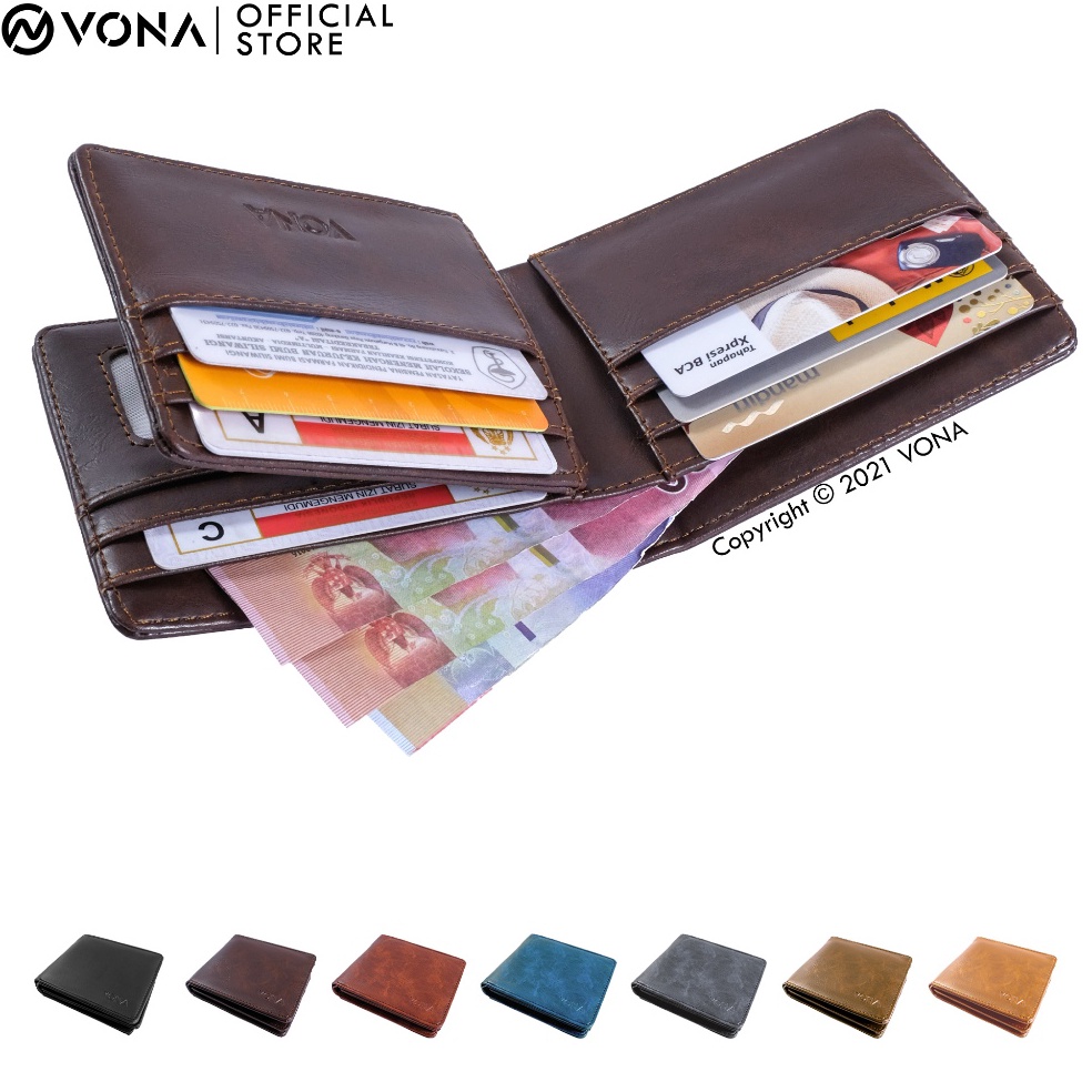 BJ9EY VONA Penn Wallet - Dompet Pria Lipat Pendek 3 Ruang Extra Slot Kartu 87