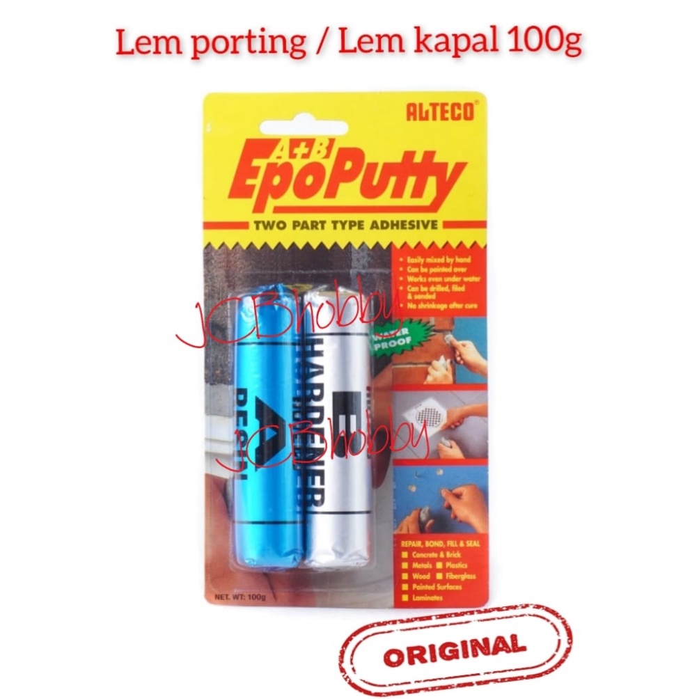 

OZ46100 Lem Epo Putty ALTECO PORTING 100 g BELI SEPULUH BIJI BONUS SATU BIJI LEM PAKING TAHAN PANAS ↓Model Baru