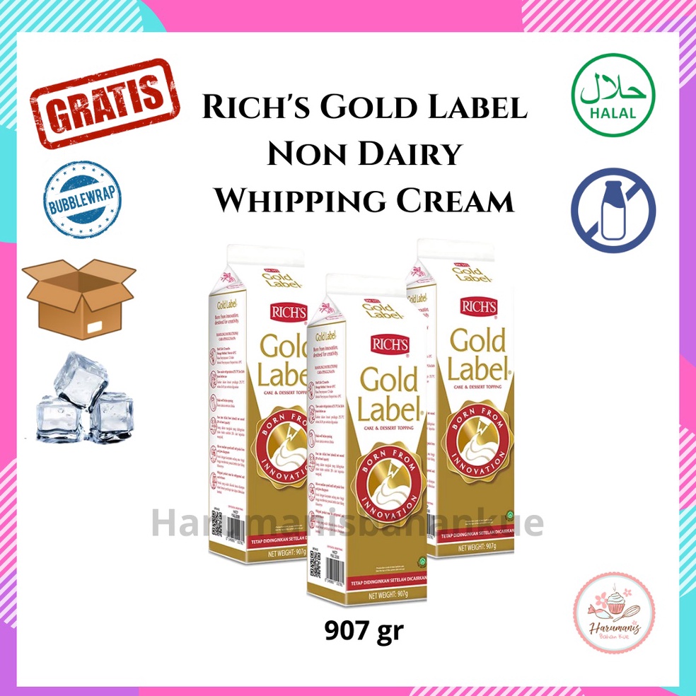 

M0del Terk!ni Rich's Gold Label Rich Richs Non Dairy Whipping Cream 907gr Terjamin Bagus