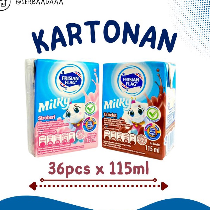 

Diskon Frisian Flag Milky UHT 115 × 36 Pcs | Kartonan