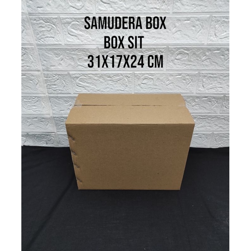 

kardus karton uk 31x17x24 cm...ST(SHEET) singgle wall polos