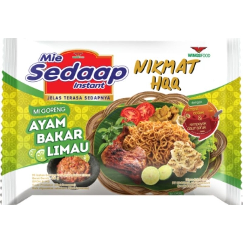 

Mie Sedaap Goreng Ayam Bakar Limau 89gram