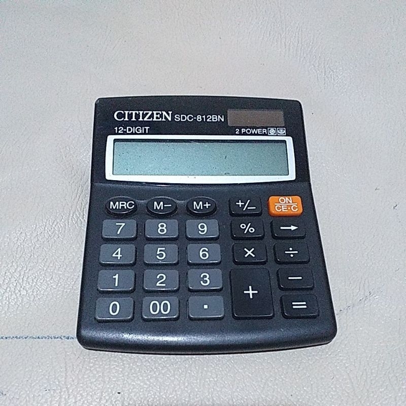 

KALKULATOR CITIZEN SDC-812BN 12-DIGIT 2 POWER WARNA HITAM